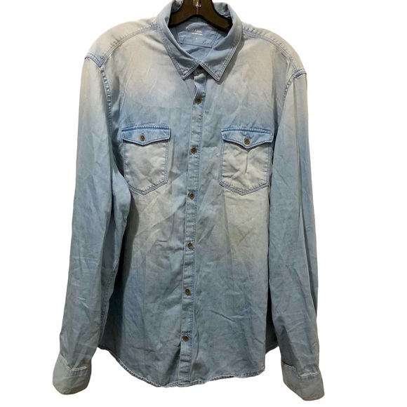 Calvin Klein Button Up Denim Men SZ L - Picture 3 of 12